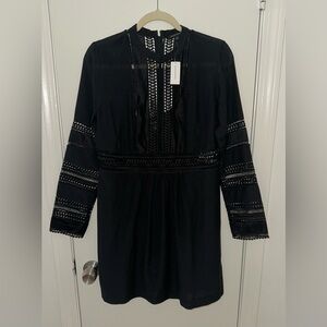 BANANA REPUBLIC Black Long Sleeve Dress